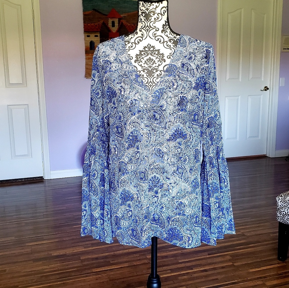 Michael Kors blue blouse